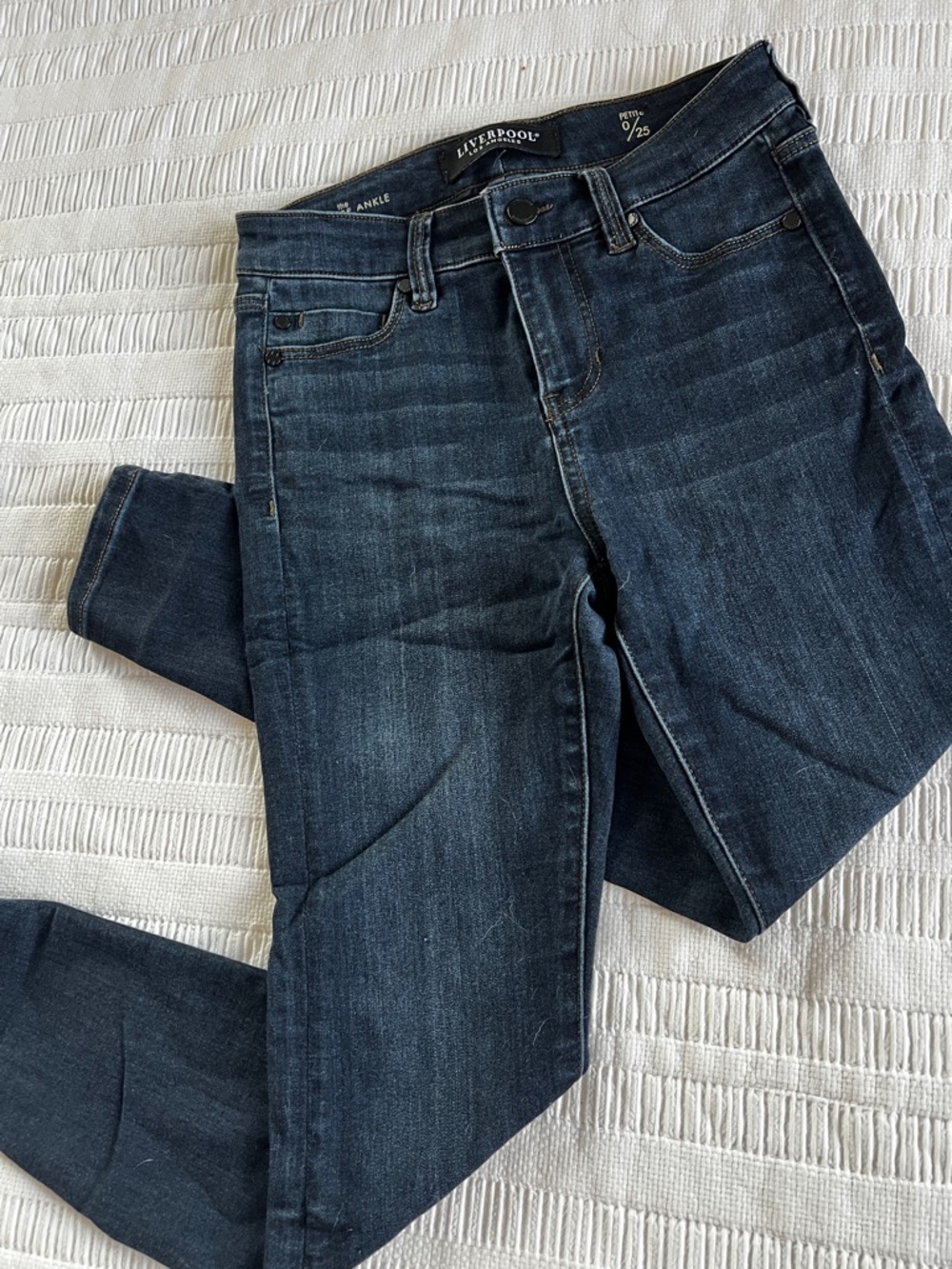 Liverpool Women's Ankle Jeans in Dark Indigo